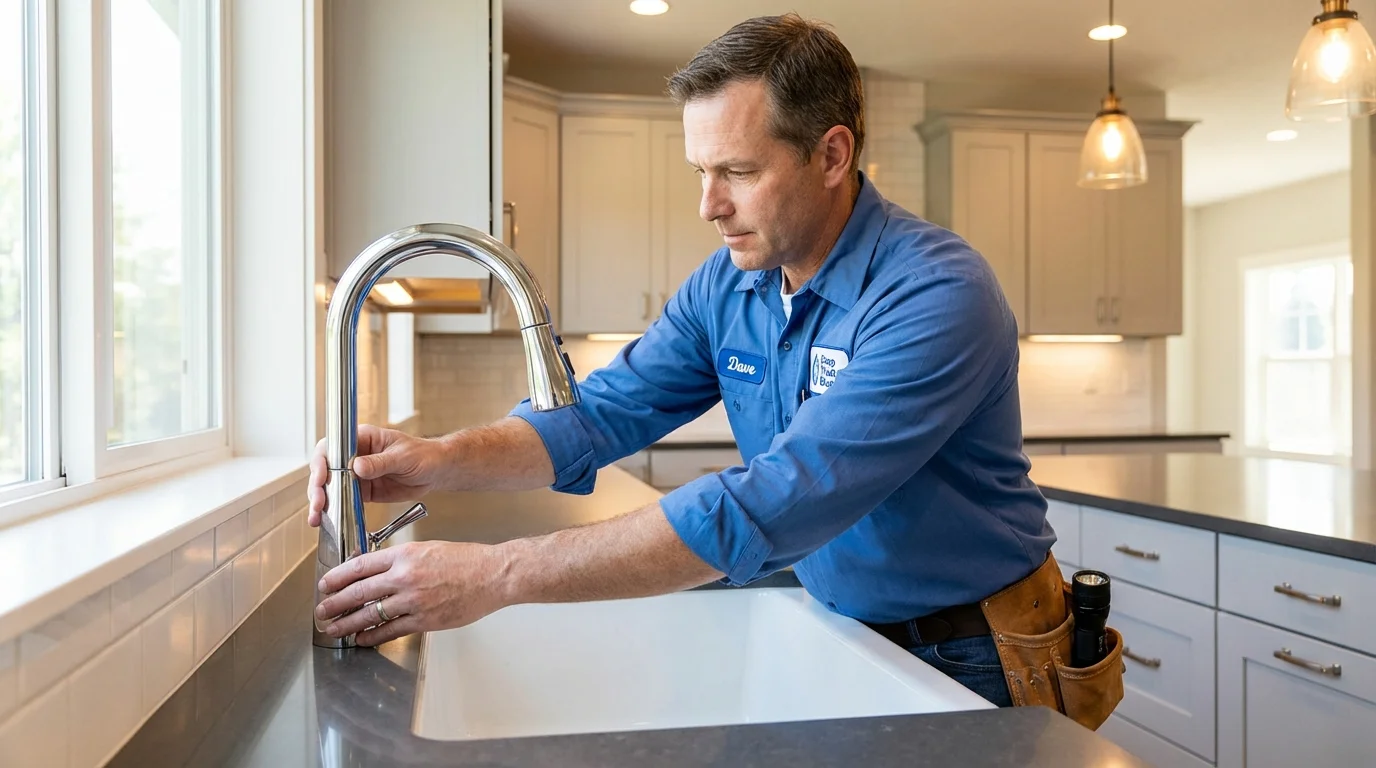 Kitchen faucet installation by Johns Plumbing LLC in Oak Grove