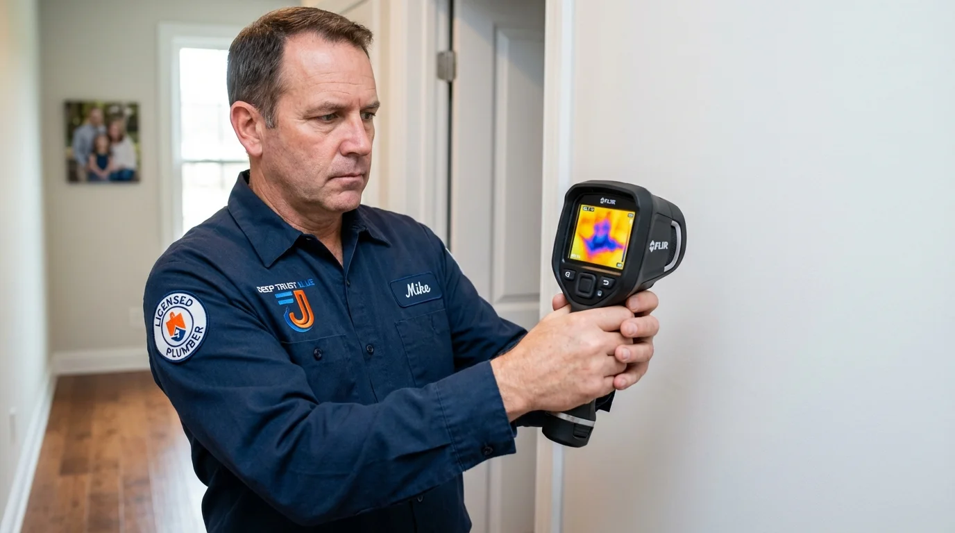 Thermal imaging leak detection by Johns Plumbing LLC in Oak Grove